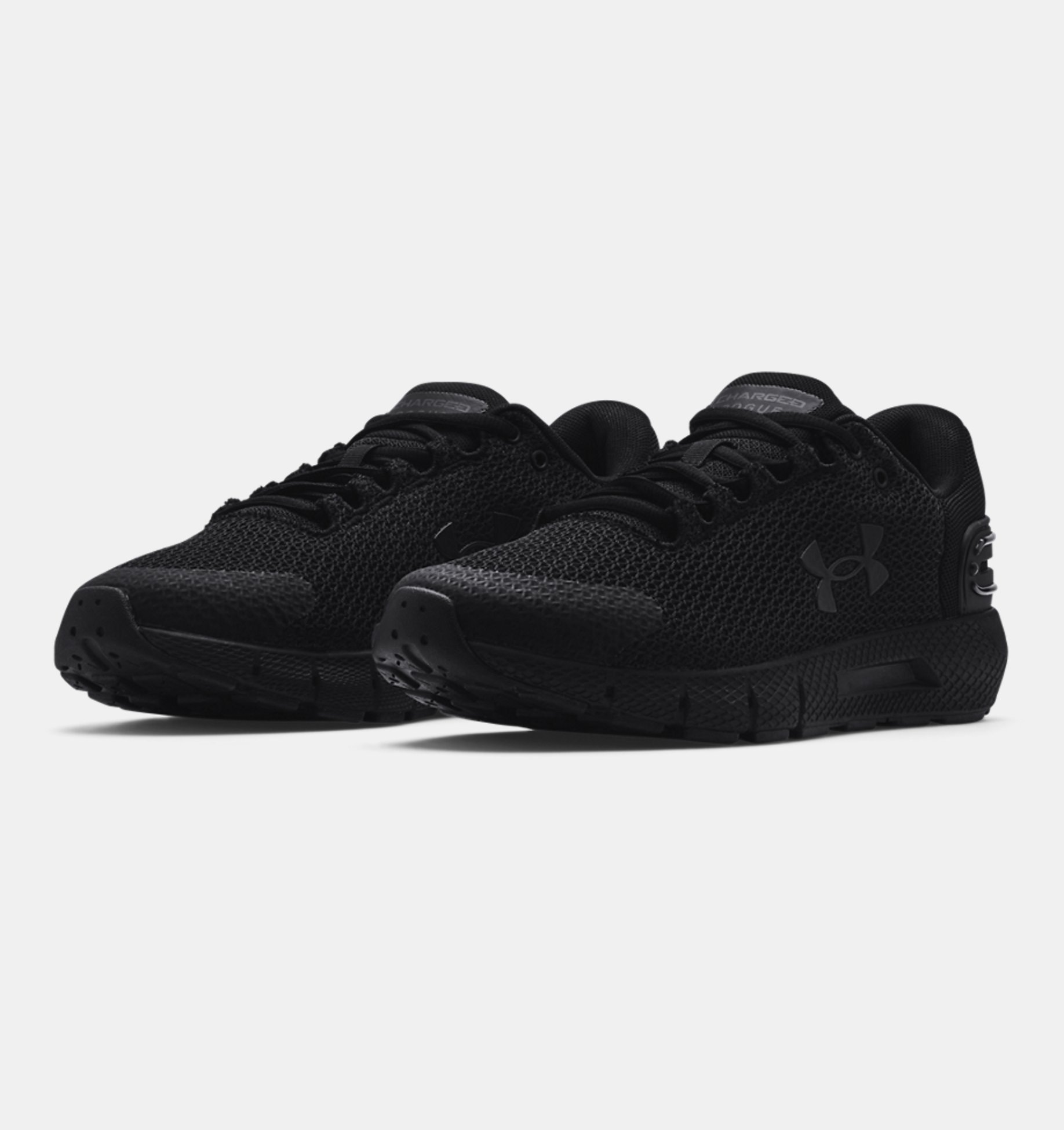 Black Sports Under Armour Mens Charged Rogue 2 Running Shoes Trainers Sneakers 